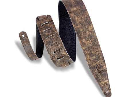 Levy s MG317BOG-BRN Distressed Brown Guitar Strap Cheap