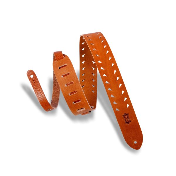 Levy s M12TTV-TAN  Tiger Tooth Punch Out Guitar Strap Fashion