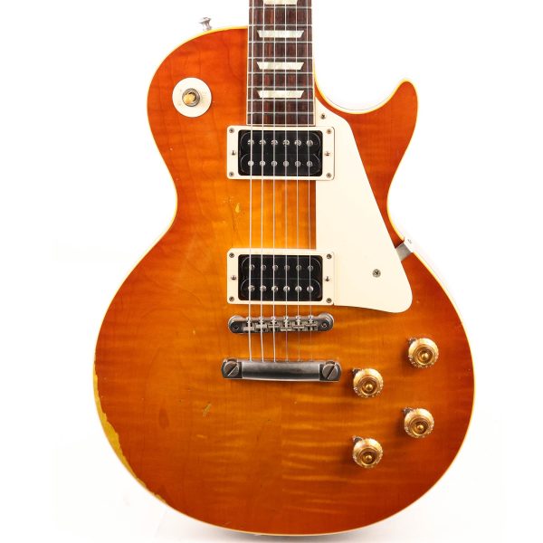 Gibson Custom Shop 1958 Les Paul Reissue Faded Orange Burst Aged 2017 Hot on Sale