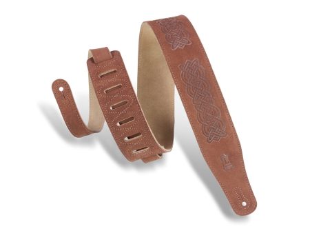 Levy s MS26CK-BRN Brown Leather Guitar Strap Hot on Sale